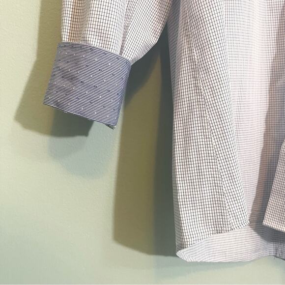 Tallia Mens Cotton Plaid Collared Slim Fit Button Down Shirt Size 16.5-32/33 - Picture 12 of 13